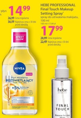 Spray HEBE PROFESSIONAL Final Touch Makeup Setting Spray promocja w Hebe