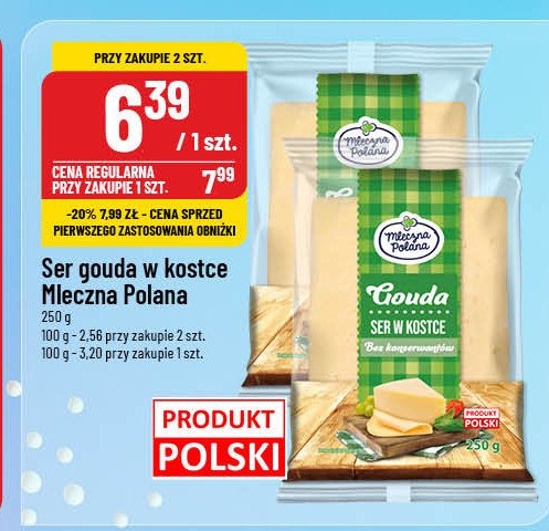 Ser gouda kostka Mleczna polana promocja