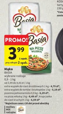 Mąka BASIA wybrane rodzaje promocja w Intermarche