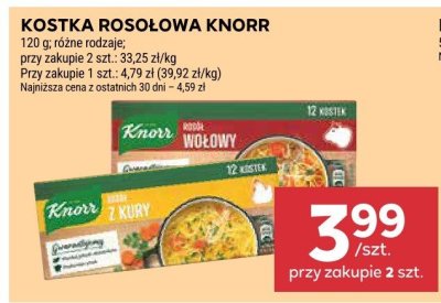Kostka rosołowa Knorr różne rodzaje promocja w Stokrotka