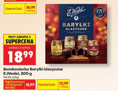 Bombonierka Baryłki klasyczne E.Wedel promocja w Biedronka