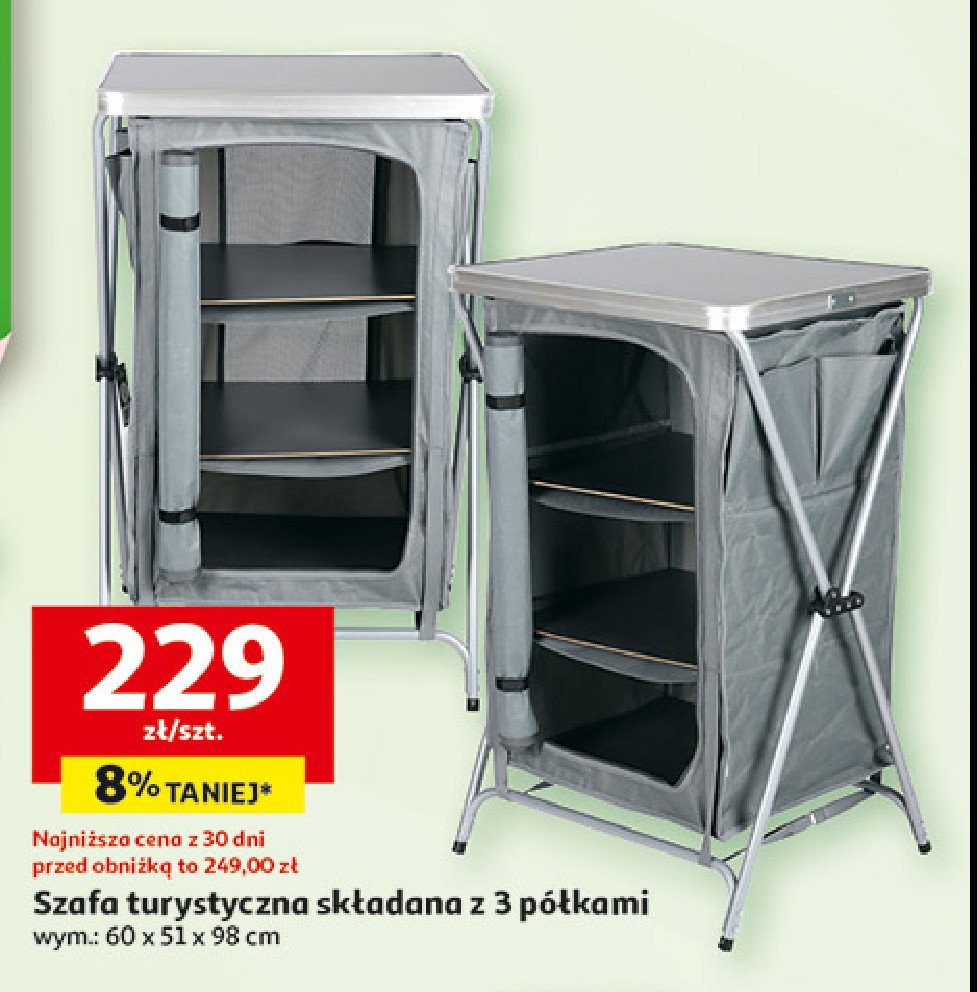 Szafa turystyczna 60 x 51 x 98 cm promocja w Auchan