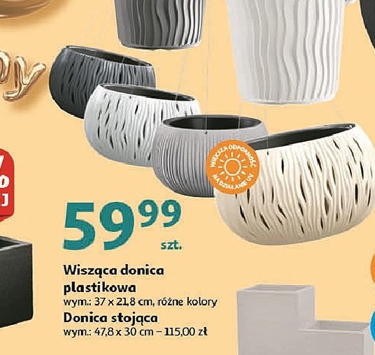 Donica kaskadowa 53 x 53 x 60 cm antracytowa promocja