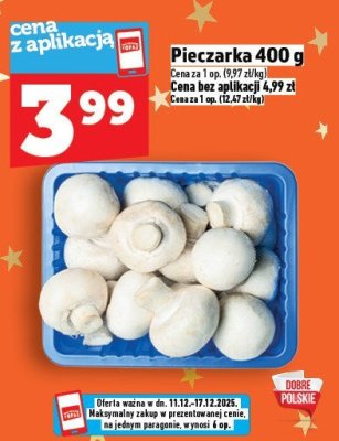 Pieczarka 400 g promocja w TOPAZ