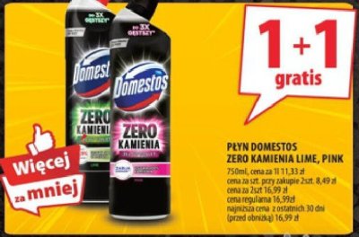 Płyn Domestos Zero Kamienia Lime, Pink 750ml promocja w Arhelan