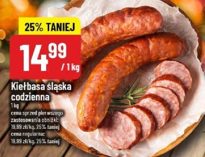 Kiełbasa śląska codzienna promocja w POLOmarket