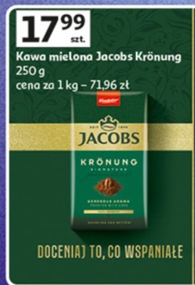 Kawa mielona Jacobs Krönung 250 g promocja w Auchan