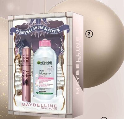 Zestaw MAYBELLINE NEW YORK tusz do rzęs Sky High + płyn micelarny Garnier promocja w Hebe