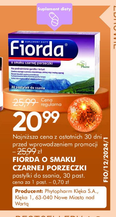 Tabletki o smaku czarnej porzeczki promocja