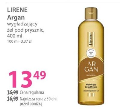 Żel pod prysznic LIRENE Argan promocja w Hebe