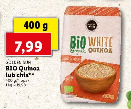 Bio quinoa Golden sun (lidl) promocja