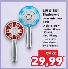 Słuchawka prysznicowa led Liv & bo promocja