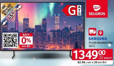 Telewizor Samsung LED UE55DU7192U promocja w Selgros
