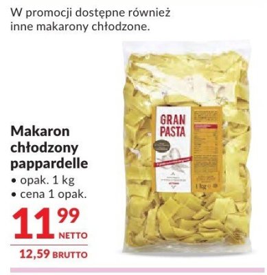 Makaron chłodzony pappardelle promocja w Makro