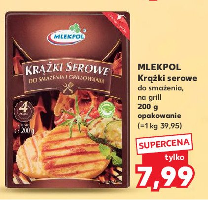 Krążki serowe do smażenia i grillowania Mlekpol promocja w Kaufland
