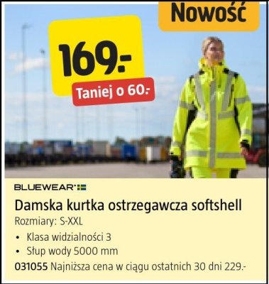 Damska kurtka ostrzegawcza softshell BLUEWEAR'12 promocja w Jula