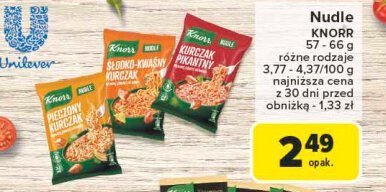 Kurczak pikantny Knorr nudle promocja w Carrefour