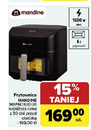 Frytkownica maf6l1600-24 Mandine promocja w Carrefour