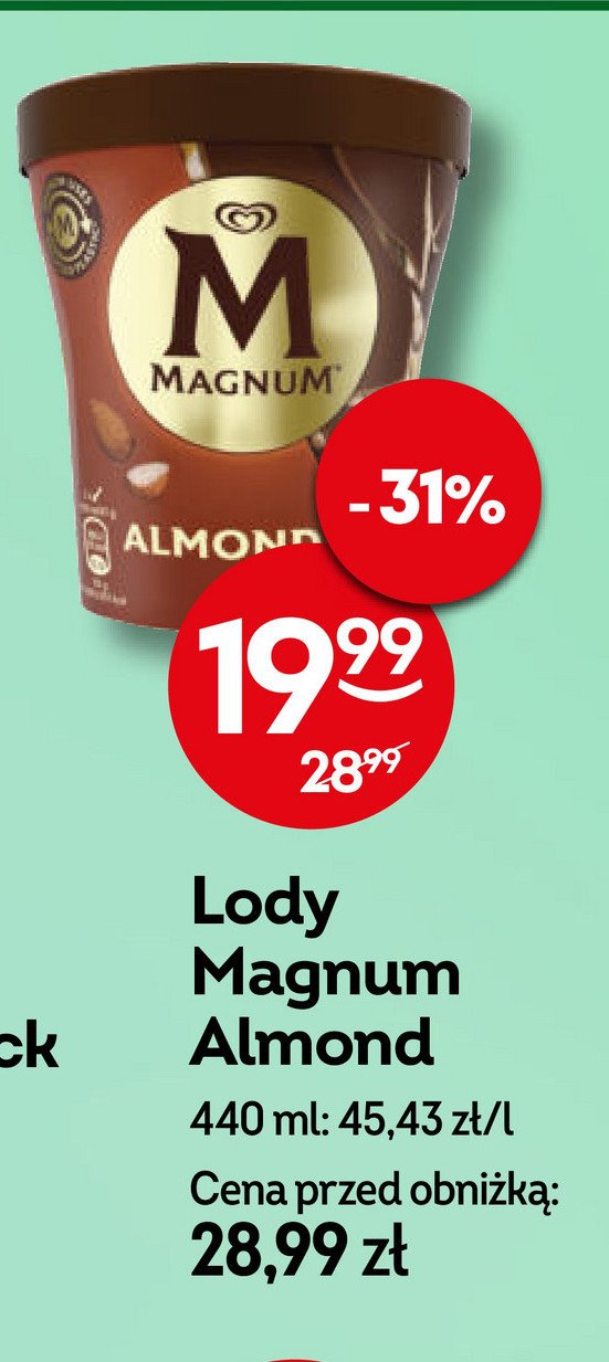 Lody almond Algida magnum promocja w Żabka