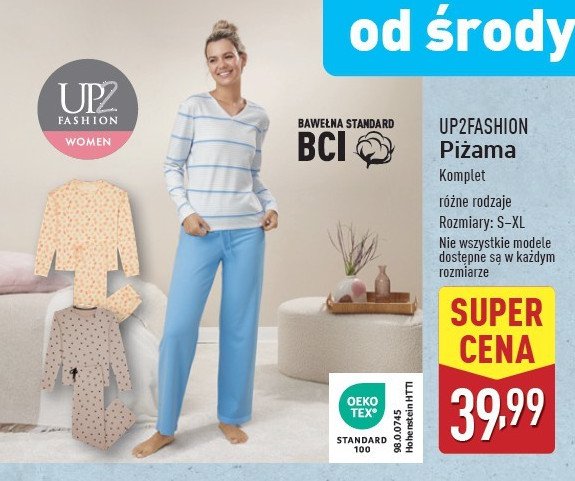 Piżama damska s-xl Up2fashion promocja w Aldi