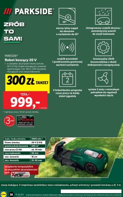 Robot koszący 20 v Parkside promocja