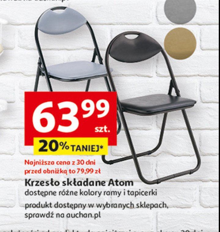 Krzesło składane atom Ts interior promocja