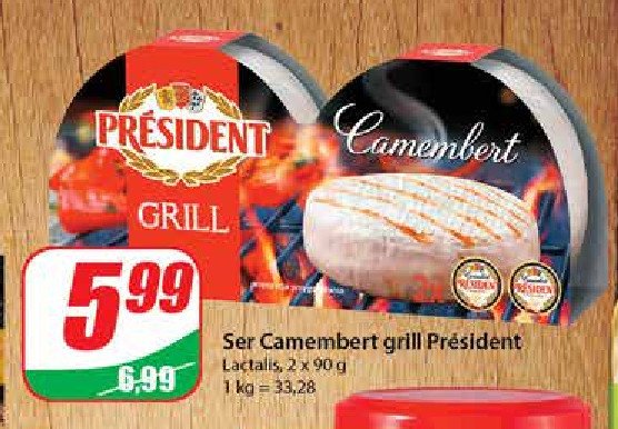 Ser camembert grill President promocja