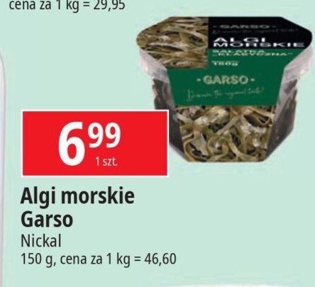 Algi morskie GARSO promocja