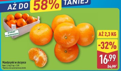 Mandarynki w skrzynce promocja w Aldi
