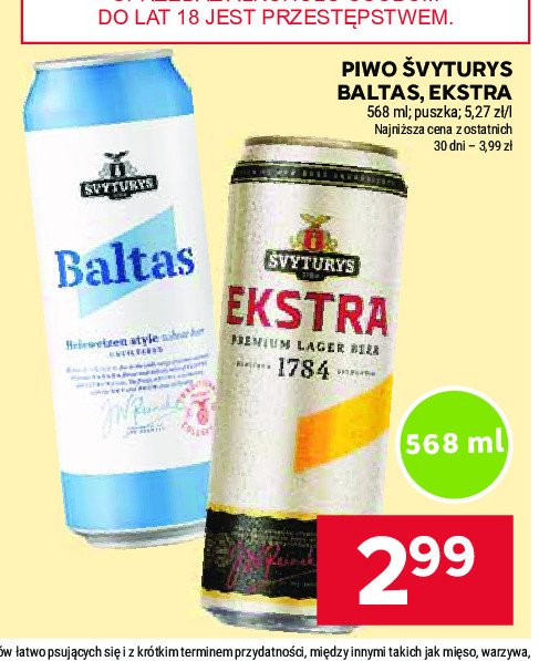 Piwo SVYTURYS EKSTRA promocja