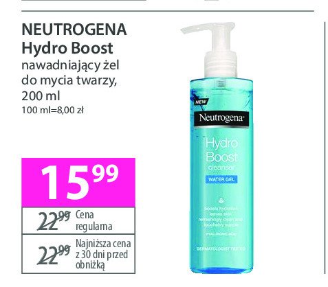 Żel do mycia twarzy nawadniający Neutrogena hydro boost promocja w Hebe