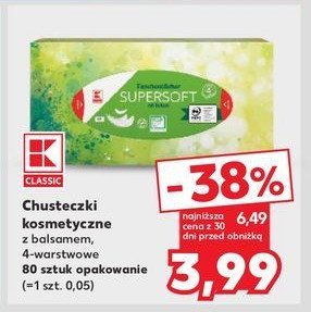 Chusteczki higieniczne supersoft K-classic promocja