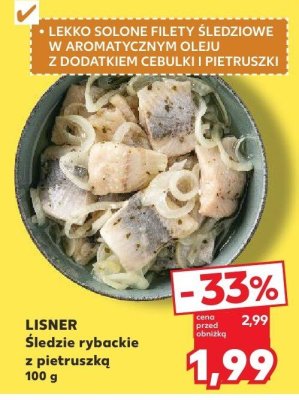 Śledzie rybackie z pietruszką Lisner promocja w Kaufland
