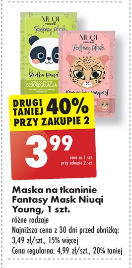 Maseczka na tkaninie słodka pandziula Niuqi fantasy mask promocja