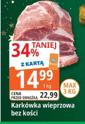Karkówka wieprzowa bez kości promocja w Leclerc