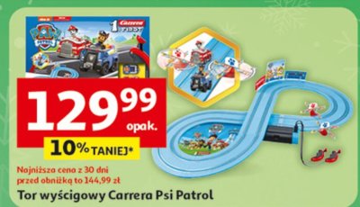 Tor wyścigowy Carrera Psi Patrol promocja w Auchan