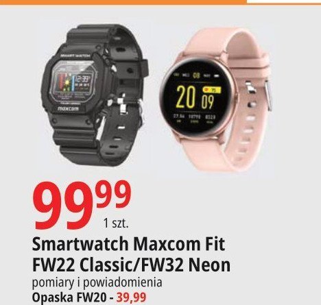 Smartwatch fit fw32 neon czarny Maxcom promocja