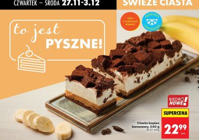 Ciasto kopiec bananowy, 540g promocja w Biedronka