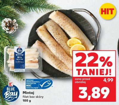 Mintaj filet bez skóry  100 g promocja w Kaufland