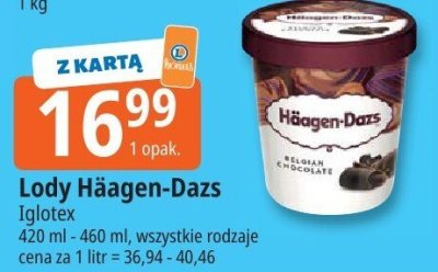 Lody Häagen-Dazs Iglotex Belgian Chocolate promocja w Leclerc