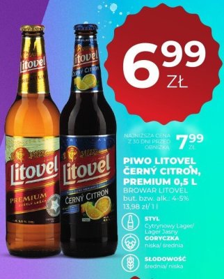 Piwo Litovel Premium 0,5L promocja w Duży Ben