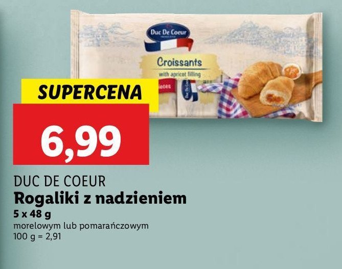 Croissant z nadzieniem pomara艅czowym Duc de coeur promocja