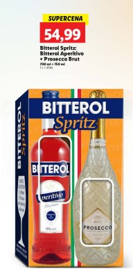 Zestaw bundle bitterol spritz 700 ml + brut prosecco 750 ml promocja