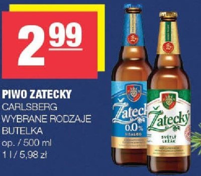 Piwo Żatecky Carlsberg, wybrane rodzaje promocja w SPAR