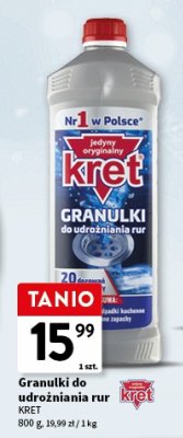 Granulki do udrażniania rur KRET promocja w Intermarche