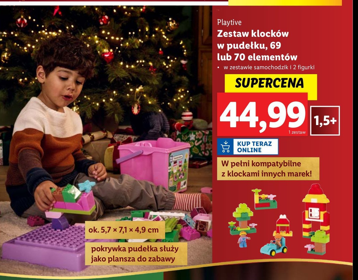 Klocki 70 el. Playtive promocja