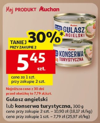 Gulasz angielski lub konserwa turystyczna promocja w Auchan