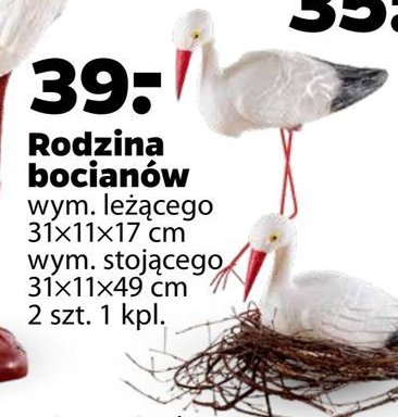 Rodzina bocianów 31 x 11 x 17 cm promocja
