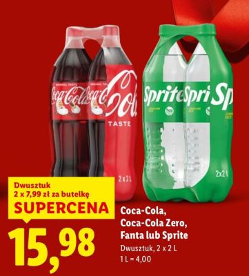 Napój gazowany Sprite 2x2 l promocja w Lidl