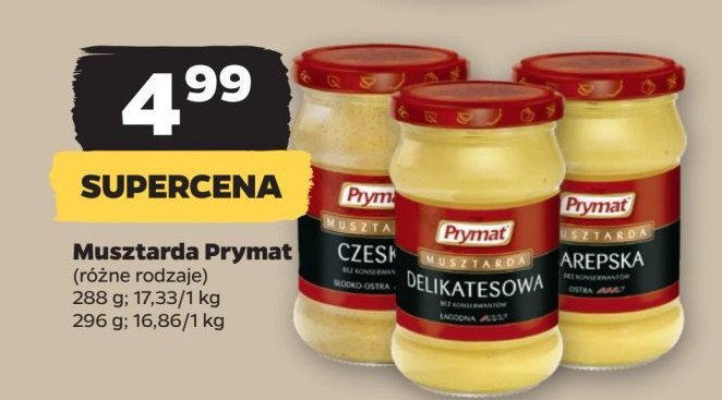 Musztarda delikatesowa Prymat promocja